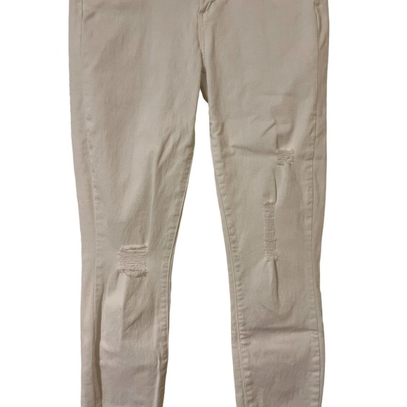 Paige Verdugo Ankle White Mid Rise Distressed Stretchy Skinny Jeans - Size 29 - Picture 3 of 7